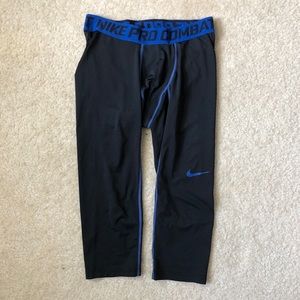 Nike Pro Combat 3/4 Compression Pants -Size L
